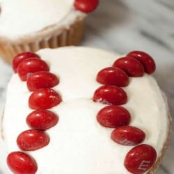 baseball cupcakes