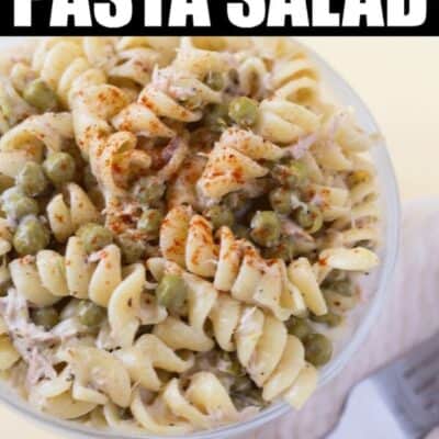 Tuna Pasta Salad. This classic pasta salad recipe is so easy to make and is perfect for dinner, a get together and lunch! Cold tuna pasta salad goes perfectly with so many summertime recipes!