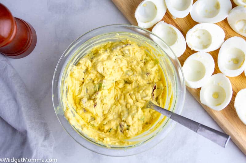 mashed egg yokes for deviled eggs