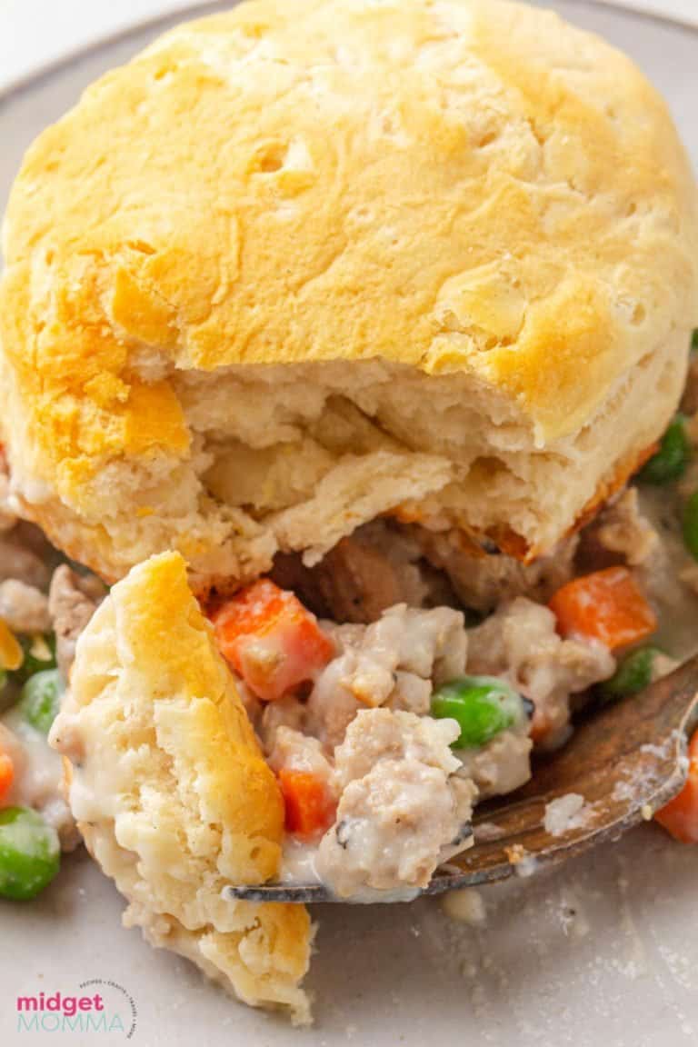 Chicken Biscuit Pot Pie Recipe (Easy comfort food!)
