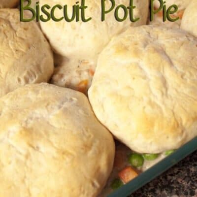 This Chicken Biscuit Pot Pie recipe is so easy and best of all its a great freeze ahead meal! It has the great flavors of a classic pie with half the work.