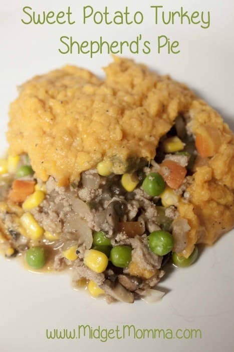 I am always looking for a healthy twist on a classic. This Sweet Potato Turkey Shepherd's Pie is loaded with tons of vegetables and topped with sweet potato