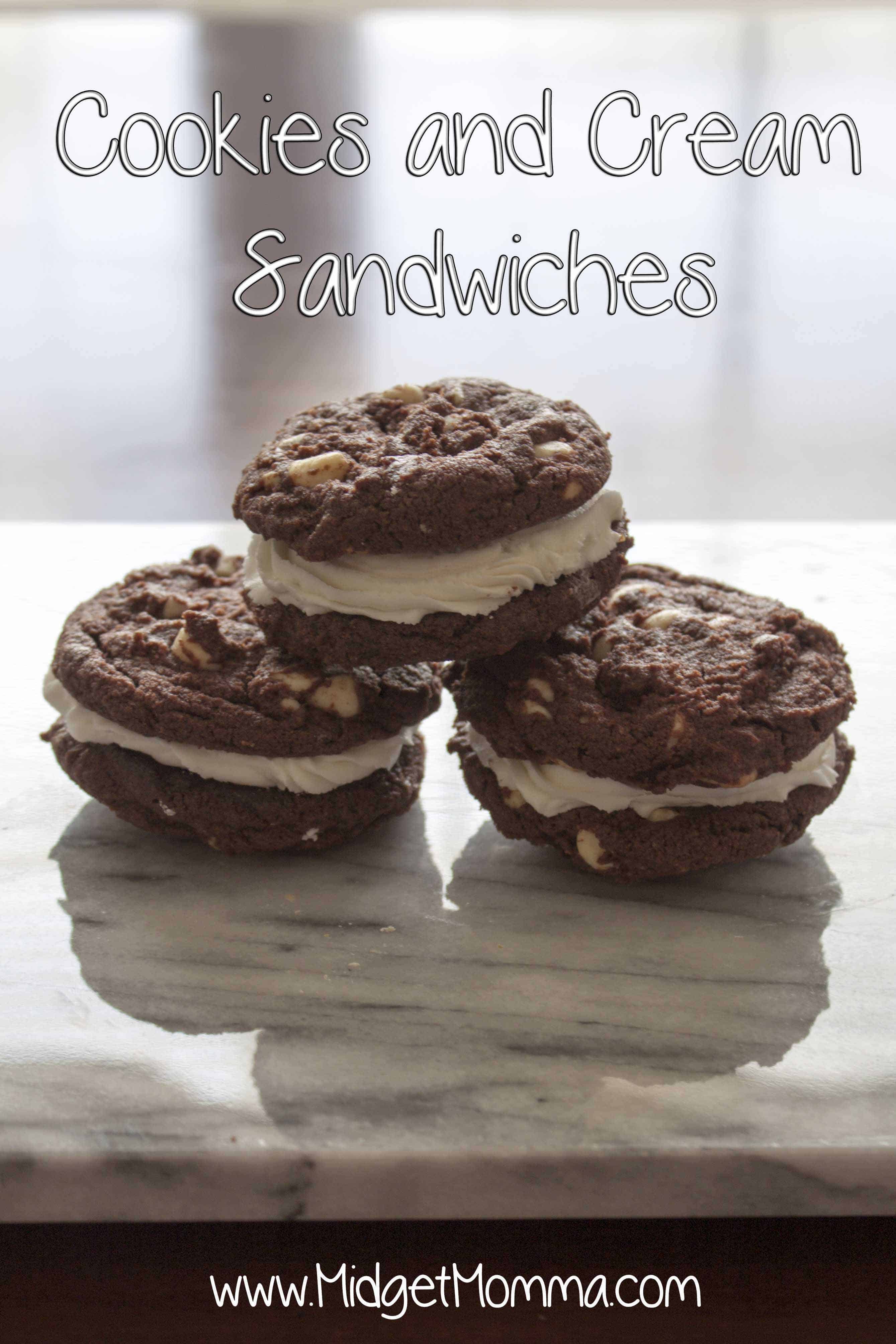 Cookies and Cream Cookie Sandwiches