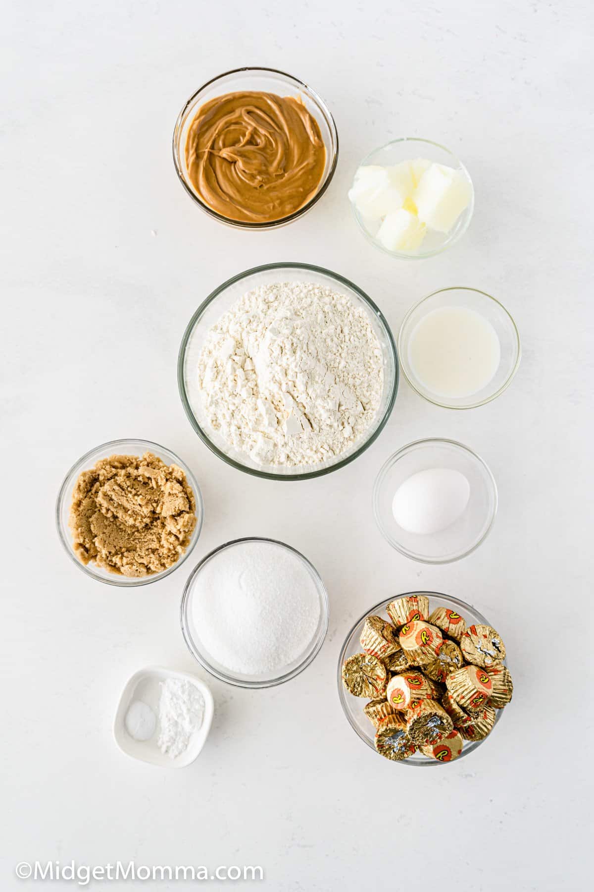 Peanut Butter Cookie Cups recipe ingredients