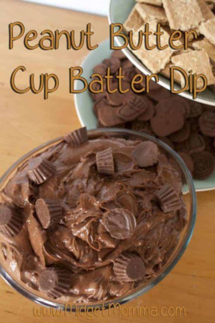 Peanut Butter Cup Batter Dip perfect for the peanut butter and chocolate lover. It is a great sweet dip for any of your parties.