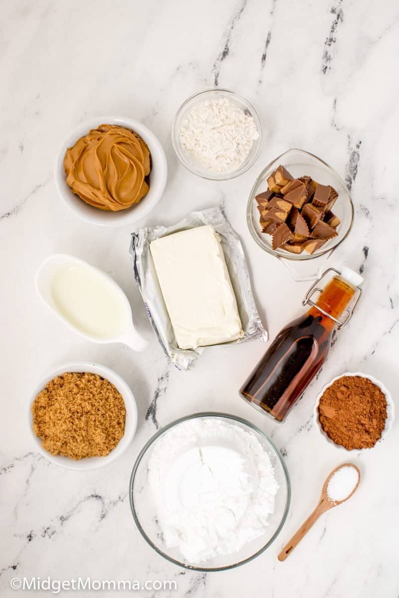 Peanut butter cup dip ingredients