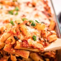 Spoonful of Sausage and Spinach Baked Ziti recipe