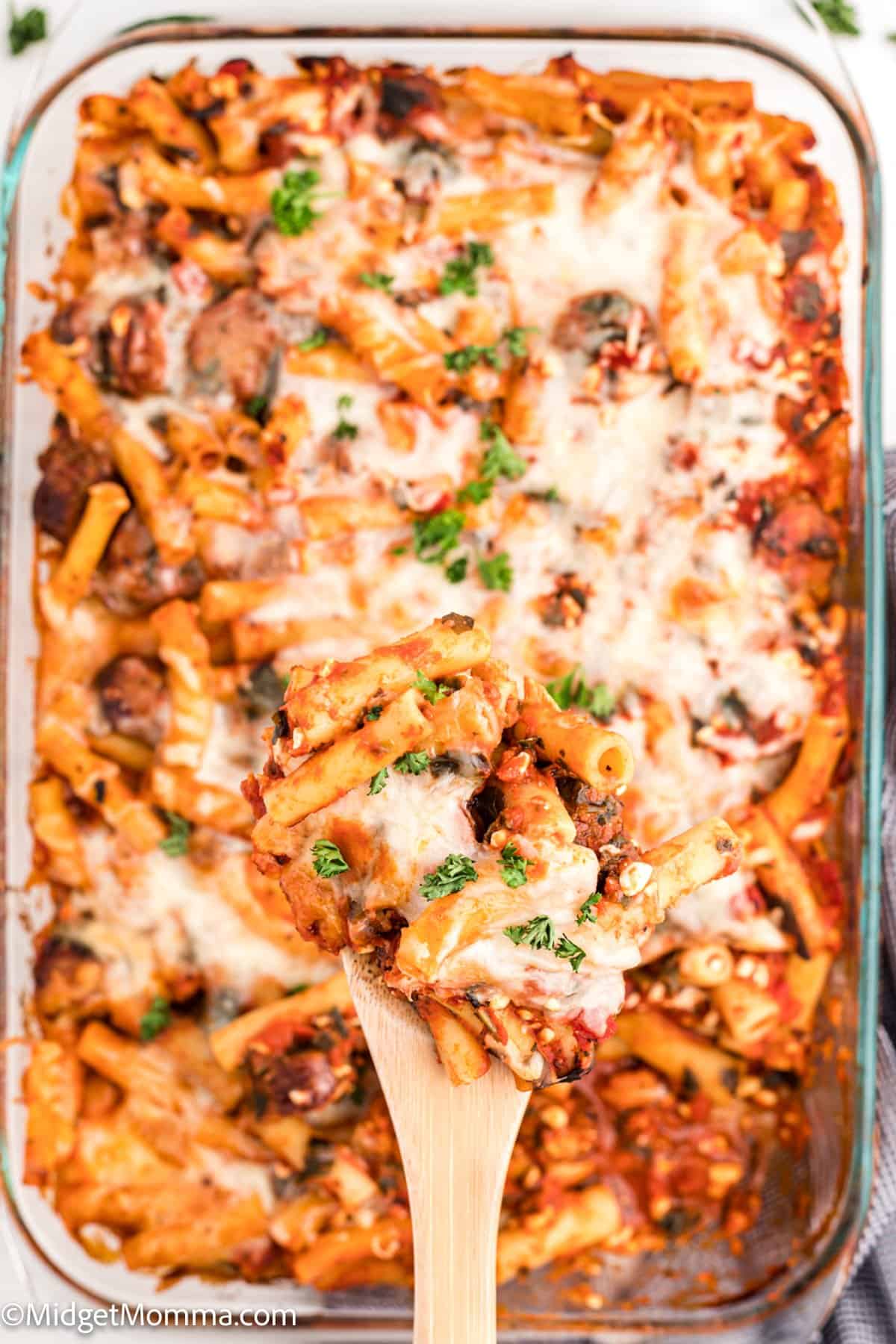 Sausage and Spinach Baked Ziti recipe