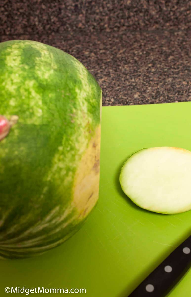 watermelon baby carriage bottoms of watermelon being cut off