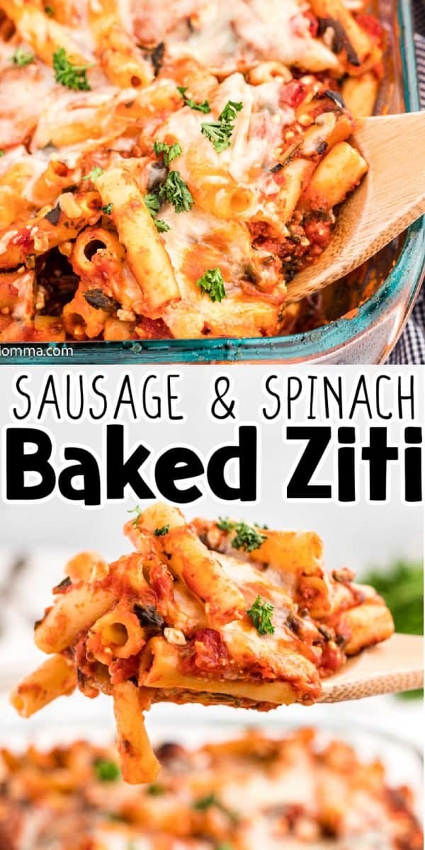 Sausage and Spinach Baked Ziti Recipe