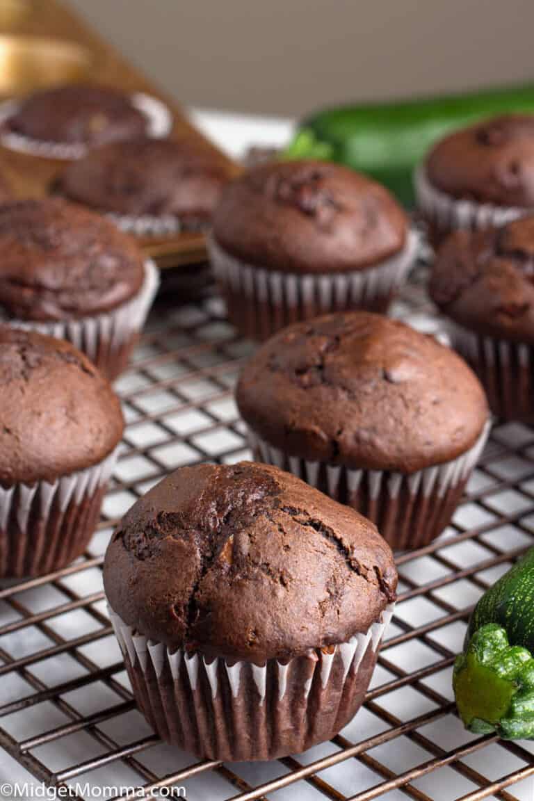 Chocolate Zucchini Muffins Recipe • MidgetMomma