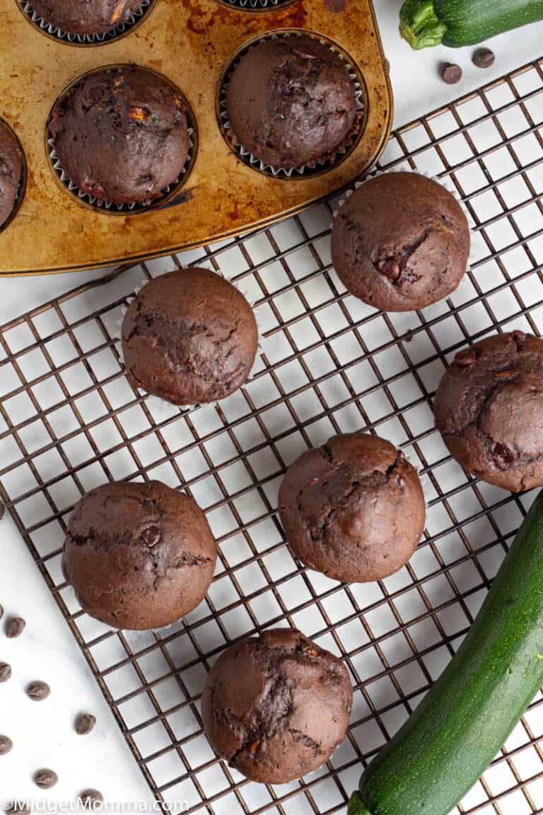 Chocolate Zucchini Muffins Recipe • MidgetMomma