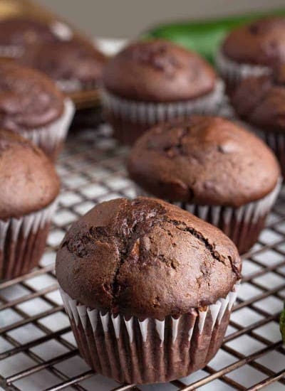 Chocolate Zucchini Muffins