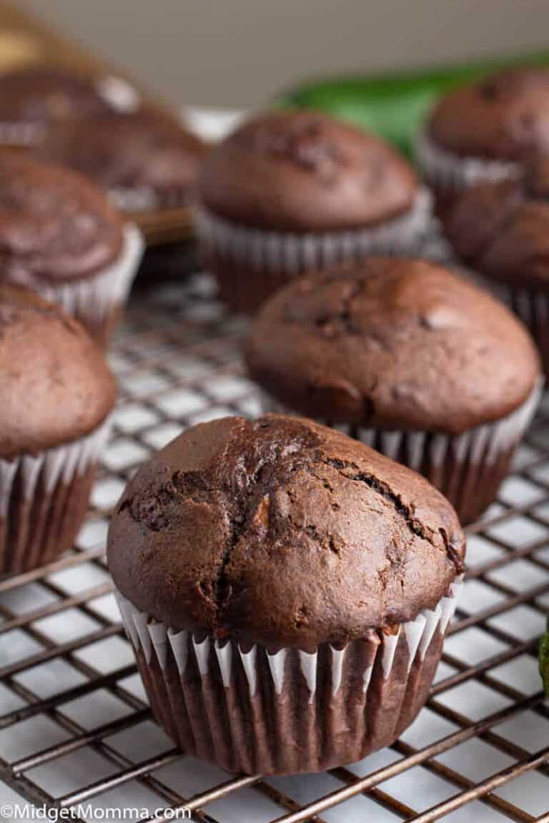 Chocolate Zucchini Muffins Recipe • MidgetMomma