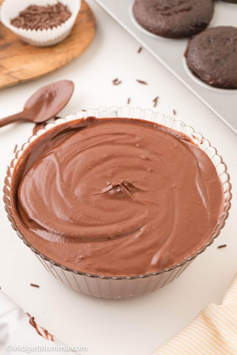 bowl of Grandma's Old Fashion Chocolate Frosting
