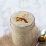 Maple Overnight Oats in a mason jar