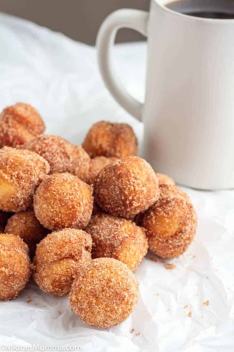 3 Ingredient Cinnamon Sugar Donut Holes • MidgetMomma