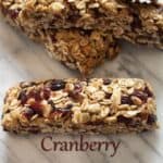 I made these AMAZING Cranberry Granola Bars that are made with REAL FOOD Ingredients!!! They have a crunch from the nuts and a chew from the cranberries.
