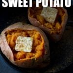 Easy & Delicious Microwave Baked Sweet Potato • MidgetMomma