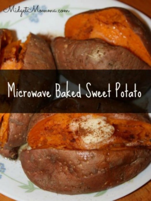 Microwave Baked Sweet Potato. Get the amazing taste of baked sweet potatoes but quicker using the microwave with Microwave Baked Sweet Potatoes!