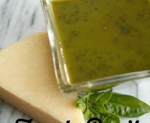 This Fresh Basil Pesto recipe is your standard pesto that goes great on anything from pasta salads to sandwiches to chicken.