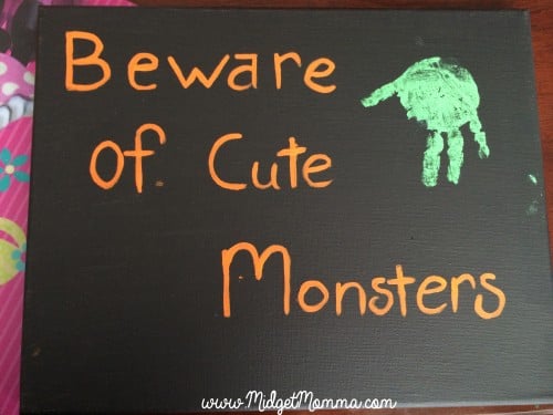 Monsters University DIY Halloween plaque