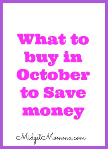 what to buy in october to save money