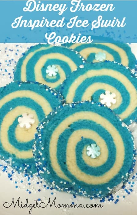 Disney Frozen Ice Swirl Cookies are a twist on the classic sugar cookie. These cookies are full of magic and sparkles that any princess would love.