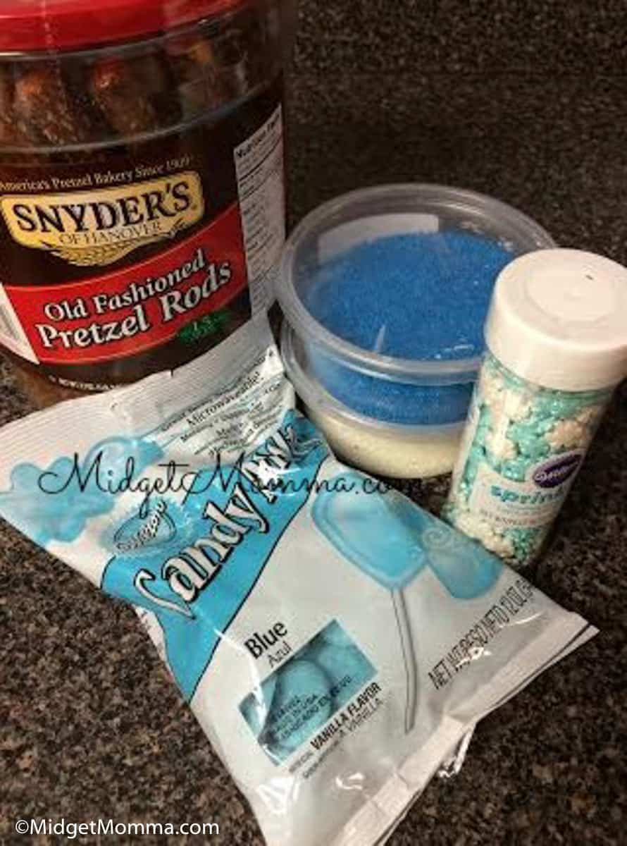 Disney Frozen Inspired Chocolate Covered Pretzel Rods