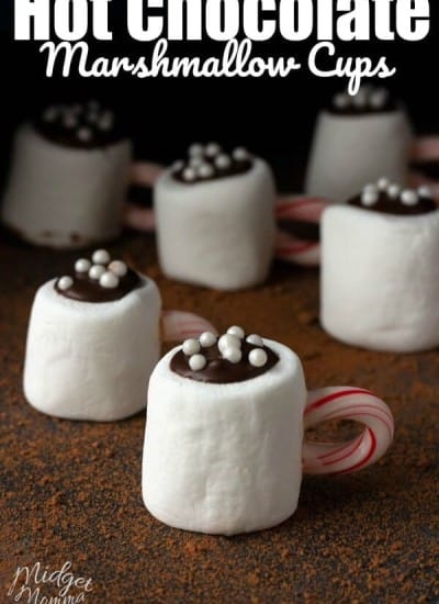 Marshmallow Hot Cocoa Cups, Using the BIG marshmallows, melted chocolate and candy canes these are not only adorable, but they taste great too!! These are perfect for making your hot chocolate even more amazing!