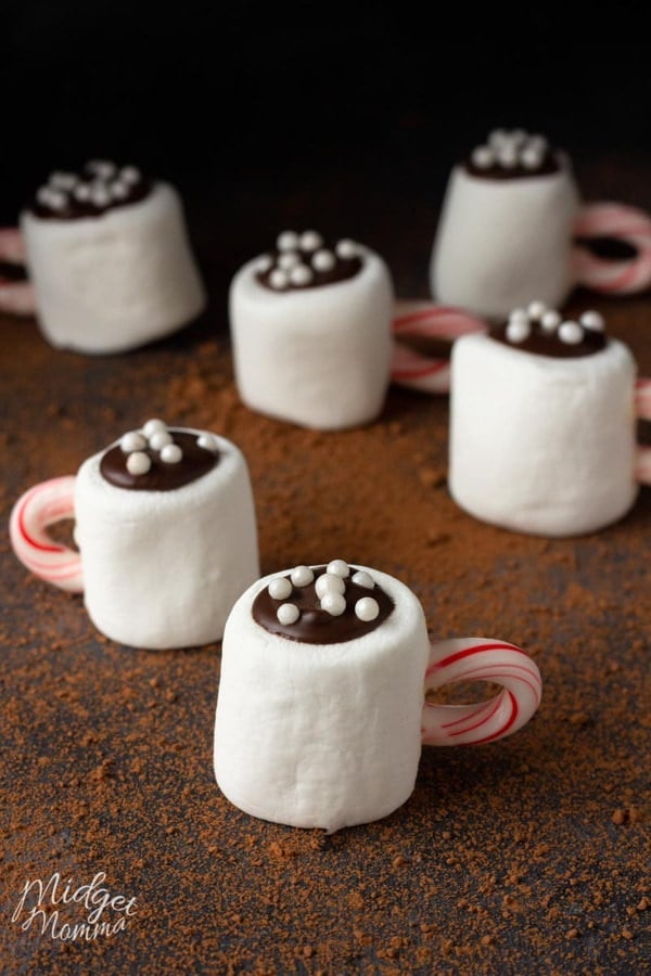 Candy Cane Marshmallow Hot Cocoa Cups