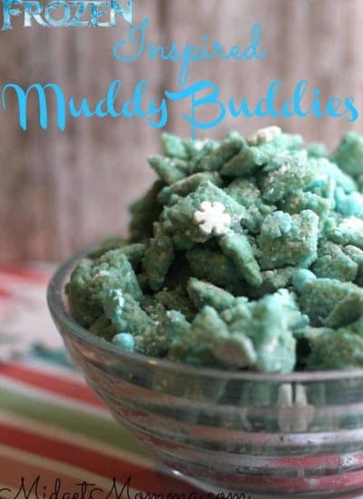 These Frozen Muddy Buddies have your crunch, your creamy, and your sweetness all in one bite­ with the slightest hint of salty.