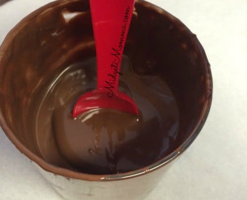 Hot Chocolate on a Spoon melted chocolate