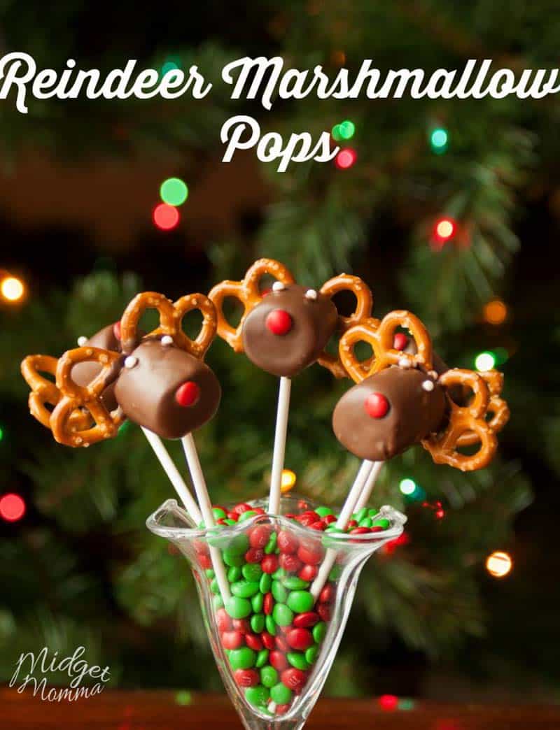 Reindeer Marshmallow Pops are the perfect combination of salty and sweet. They are a great centerpiece to any holiday party.