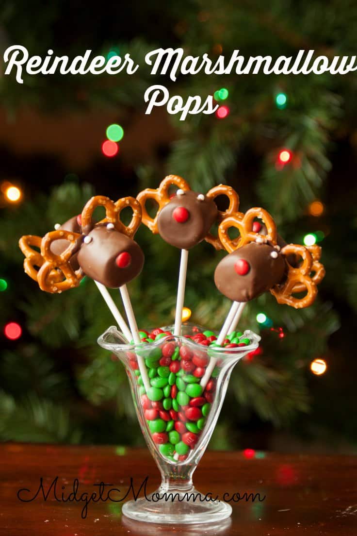 Reindeer Marshmallow Pops. Easy Christmas Treat Recipe