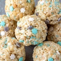 Frozen Themed Rice Krispie Balls