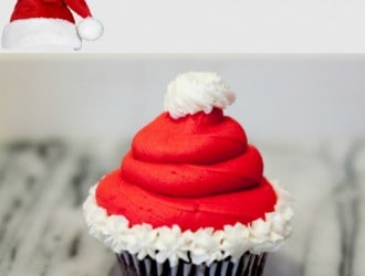These Santa hat cupcakes are simple to make but look like a million bucks. They have the favor of a chocolate cupcake with vanilla frosting.