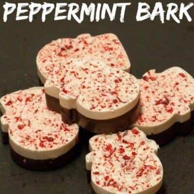 Snowman Peppermint Bark is a fun twist on your classic bark. It's the combination of white chocolate & milk chocolate with the addition of peppermint.