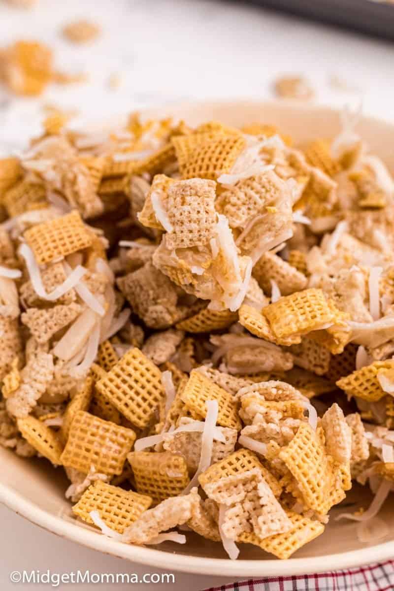 overhead photo Sweet and Salty Holiday Chex Mix