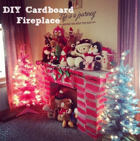 diy Cardboard fireplace