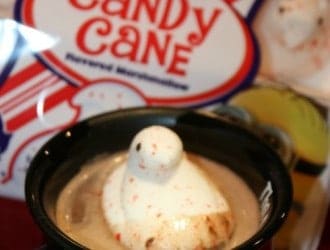 Peppermint Hot Chocolate with Peeps turns you normal cup of hot chocolate into a fun holiday flavored cup. Once the peep starts to melt you taste peppermint