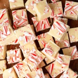 white chocolate peppermint fudge