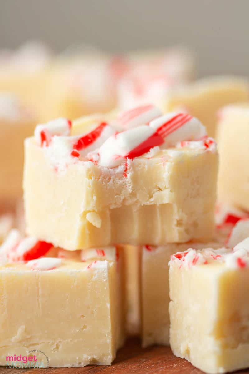 white chocolate peppermint fudge