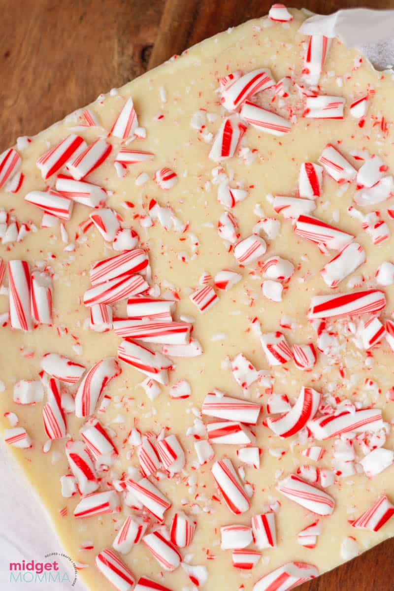 white chocolate peppermint fudge