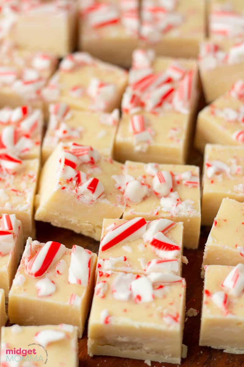 white chocolate peppermint fudge