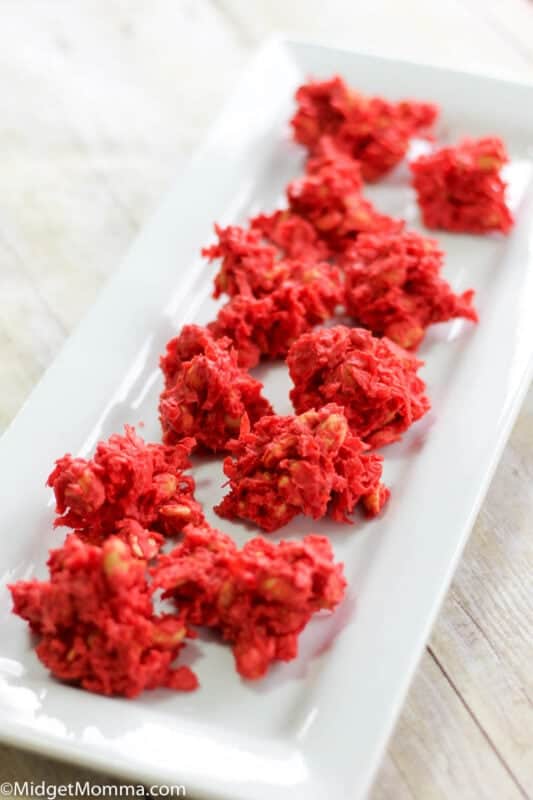 Cupid Poop Valentine's Day treat for kids on a platter