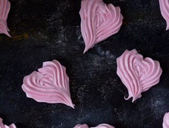 pink Strawberry Meringue Cookies