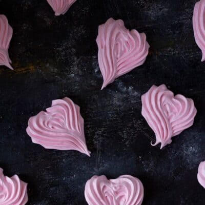 pink Strawberry Meringue Cookies