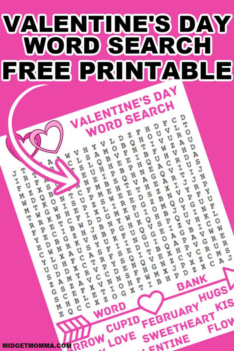 Valentine's Day Word Search Printable