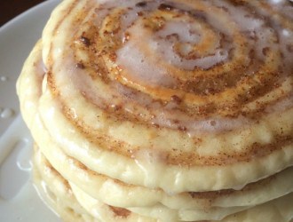 Cinnamon Roll Pancakes With Cream Cheese Glaze. AMAZING Cinnamon Roll Pancakes With Cream Cheese Glaze! PERFECT Breakfast!